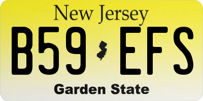 NJ license plate B59EFS