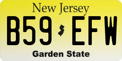 NJ license plate B59EFW