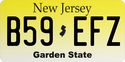 NJ license plate B59EFZ