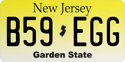 NJ license plate B59EGG