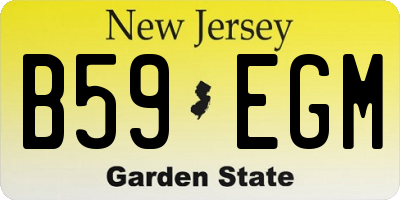 NJ license plate B59EGM