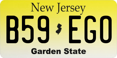 NJ license plate B59EGO