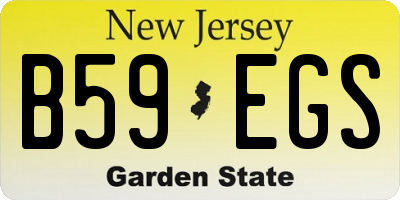 NJ license plate B59EGS