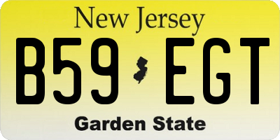 NJ license plate B59EGT