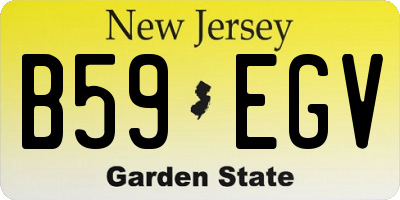 NJ license plate B59EGV