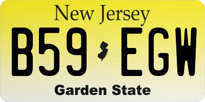 NJ license plate B59EGW