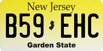 NJ license plate B59EHC