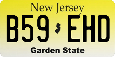 NJ license plate B59EHD