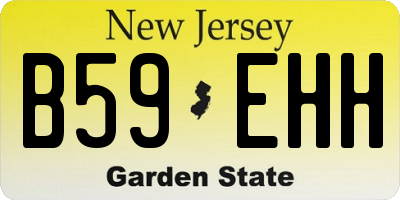 NJ license plate B59EHH
