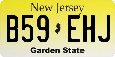 NJ license plate B59EHJ