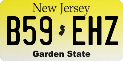 NJ license plate B59EHZ