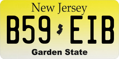 NJ license plate B59EIB