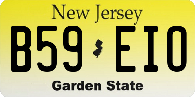 NJ license plate B59EIO