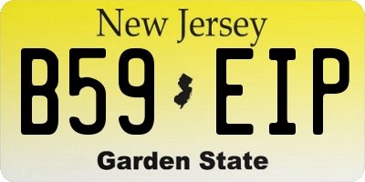NJ license plate B59EIP