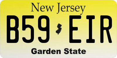 NJ license plate B59EIR