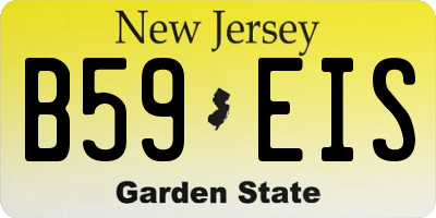 NJ license plate B59EIS