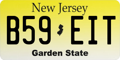 NJ license plate B59EIT