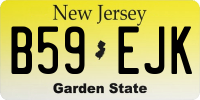 NJ license plate B59EJK