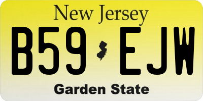 NJ license plate B59EJW