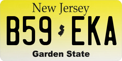 NJ license plate B59EKA