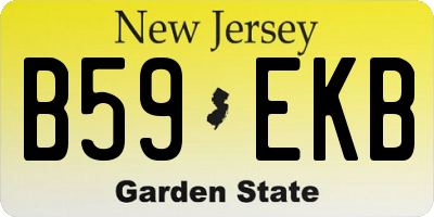 NJ license plate B59EKB