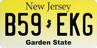 NJ license plate B59EKG