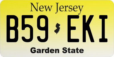 NJ license plate B59EKI