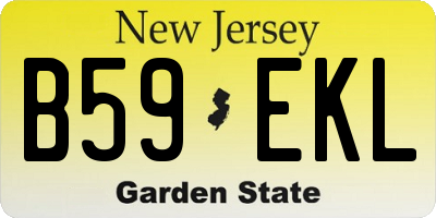 NJ license plate B59EKL