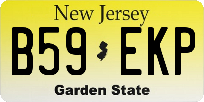 NJ license plate B59EKP