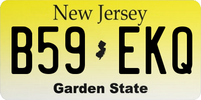 NJ license plate B59EKQ