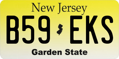 NJ license plate B59EKS