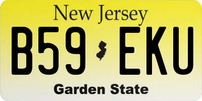 NJ license plate B59EKU