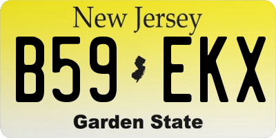 NJ license plate B59EKX