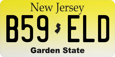 NJ license plate B59ELD