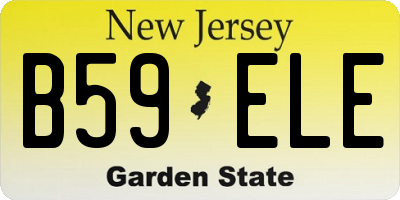 NJ license plate B59ELE