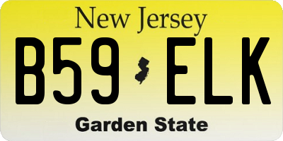 NJ license plate B59ELK