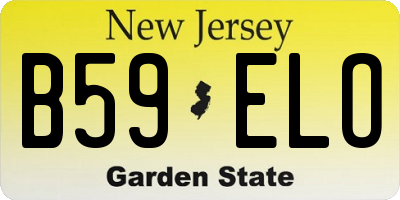 NJ license plate B59ELO