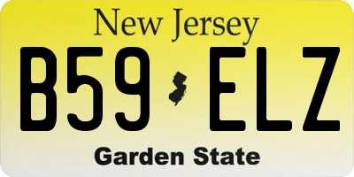 NJ license plate B59ELZ
