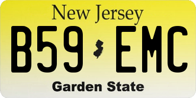 NJ license plate B59EMC