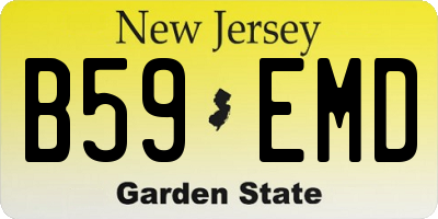 NJ license plate B59EMD