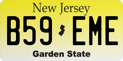 NJ license plate B59EME