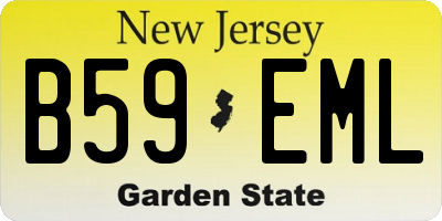 NJ license plate B59EML