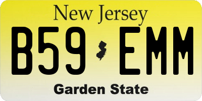 NJ license plate B59EMM