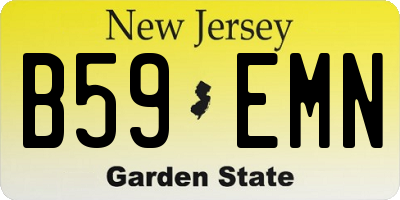 NJ license plate B59EMN
