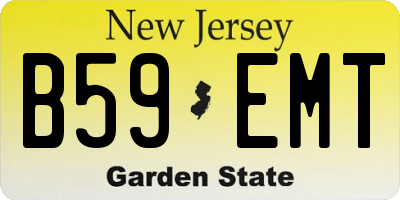NJ license plate B59EMT