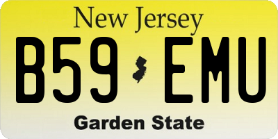NJ license plate B59EMU