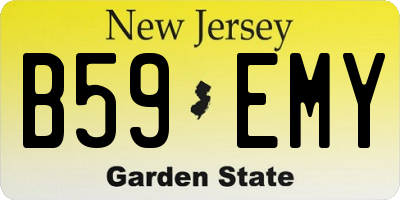NJ license plate B59EMY