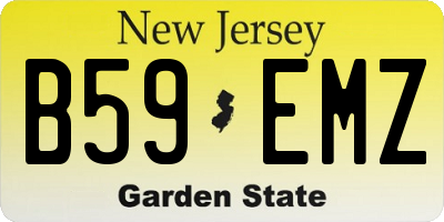 NJ license plate B59EMZ