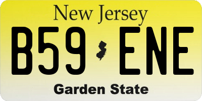 NJ license plate B59ENE