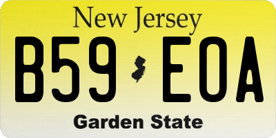 NJ license plate B59EOA